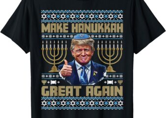 Make hanukkah great again funny trump ugly chanukah t-shirt