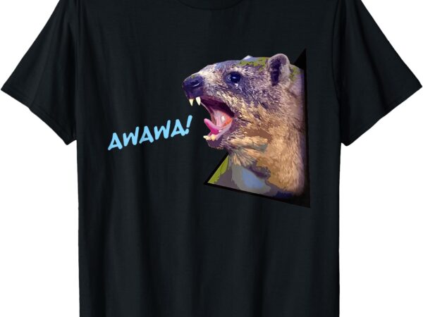 Mama funny hyrax screaming mom hyrax meme animal t-shirt