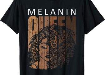 Melanin Queen Outfit Juneteenth Women Black History T-Shirt