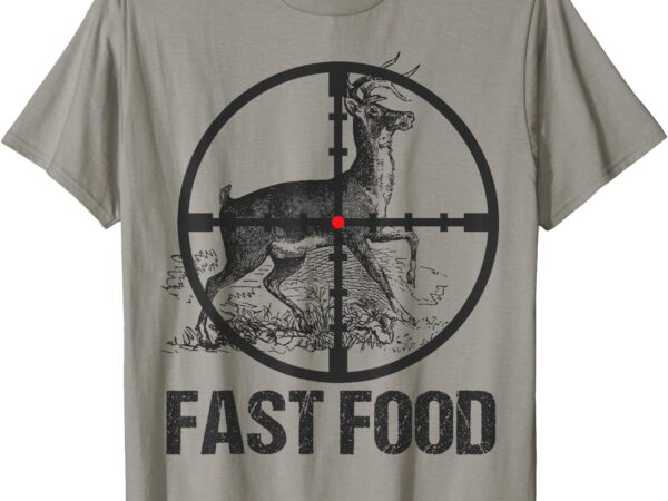 Men deer hunting hunter funny whitetail deer fast food youth t-shirt