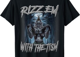 Men women t-shirt, rizzem with the tism