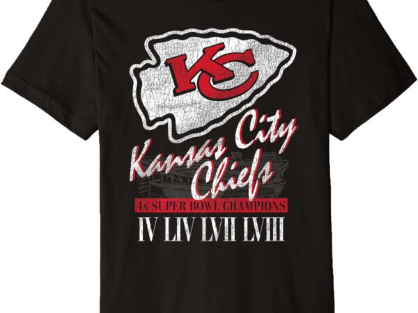 Mens brittany mahomes x kansas city chiefs nfl 4x champions foco premium t-shirt