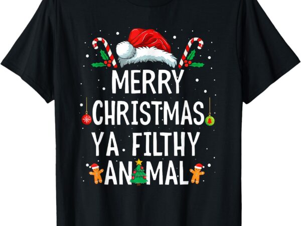 Merry christmas animal filthy ya xmas family pajama matching t-shirt