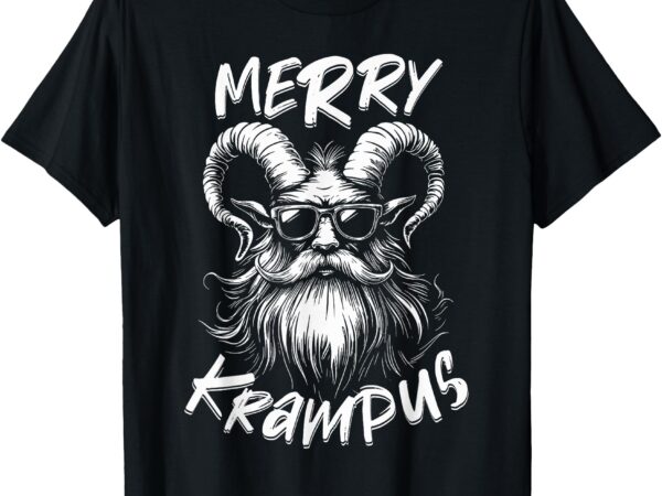 Merry krampus mythical kids mens christmas horror t-shirt