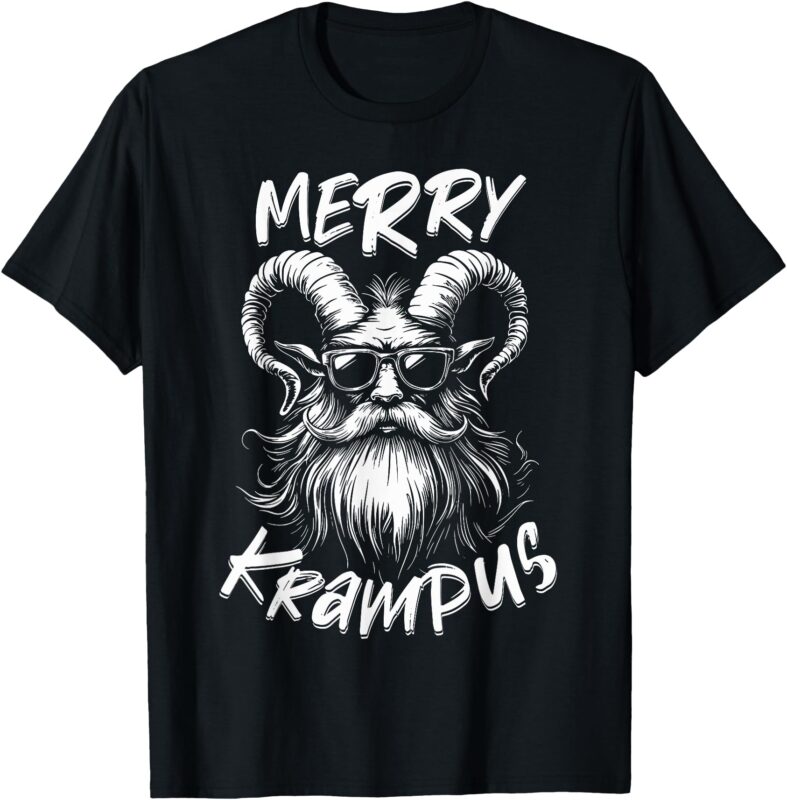 Merry Krampus Mythical Kids Mens Christmas Horror T-Shirt