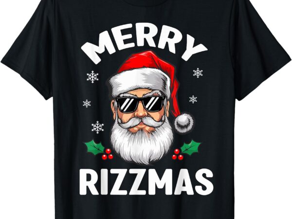 Merry rizzmas christmas shirt kids teen boys funny christmas t-shirt