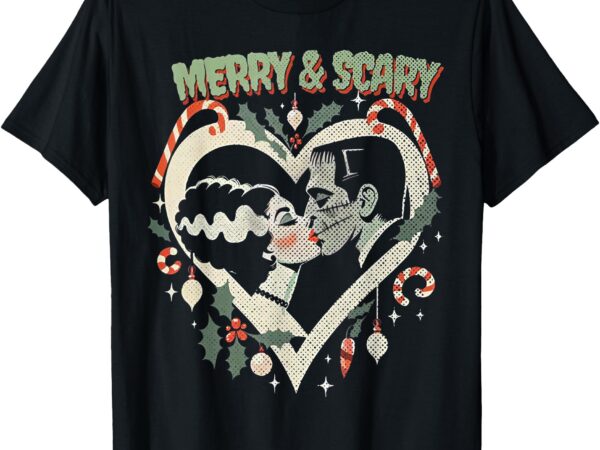 Merry & scary frankie & liz christmas t-shirt