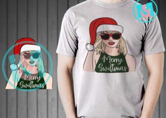 Merry Swiftmas SVG, Taylor Swift Santa Hat Christmas SVG, Christmas Taylor Swift SVG PNG