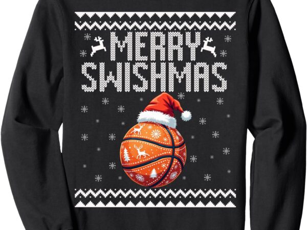 Merry swishmas christmas basketball ugly youth sweater sweatshirt