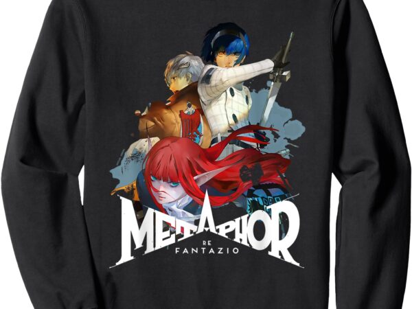 Metaphor refantazio key art trio (white logo) atlus sweatshirt