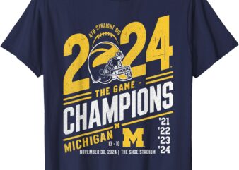 Michigan 2024 4th Straight Michigan Plant The Flag T-Shirt