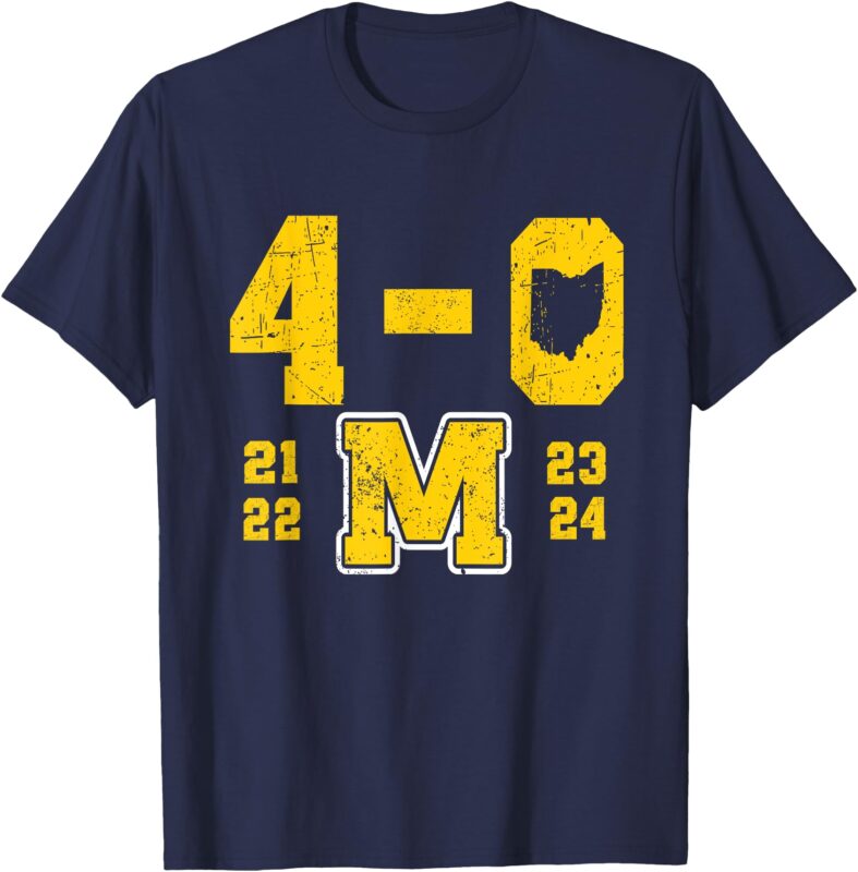 Michigan 4-0 Plant The Flag 21 22 23 24 Ohio T-Shirt