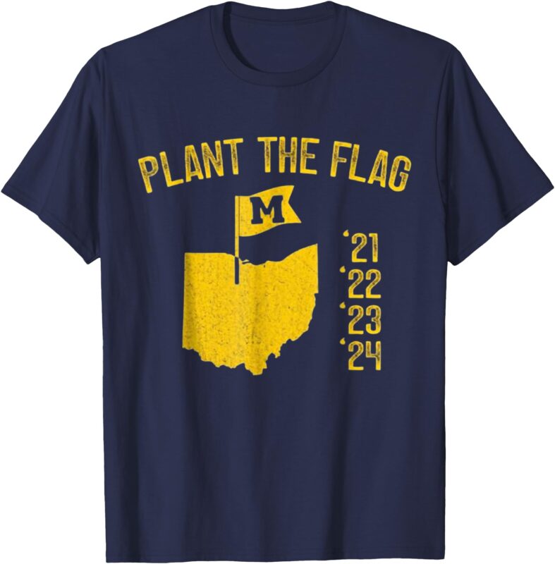 Michigan Map Plant The Flag ’21 ’22 ’23 ’24 T-Shirt