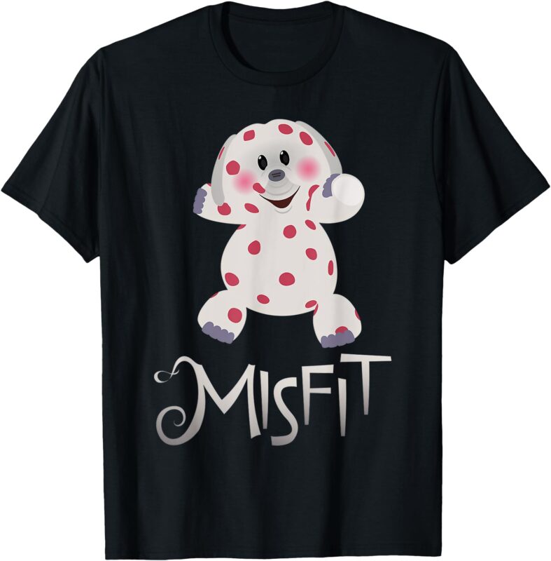 Misfit Spotted Elephant Rudolph Red Retro Nosed Christma T-Shirt