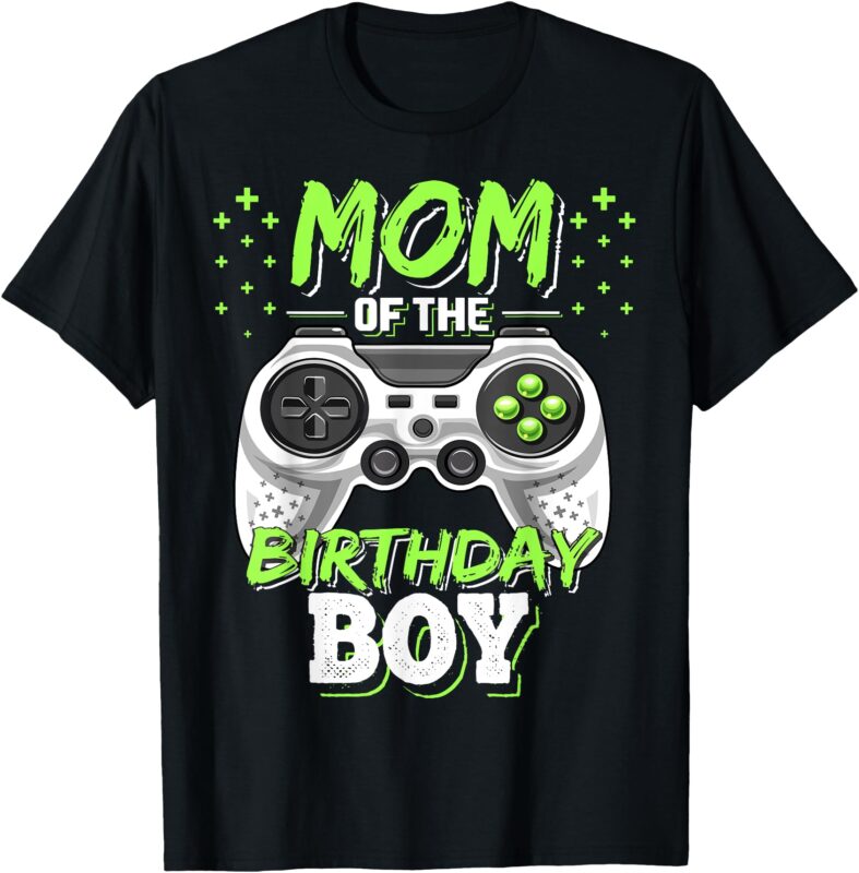 Mom of the Birthday Boy Matching Video Gamer Birthday Party T-Shirt