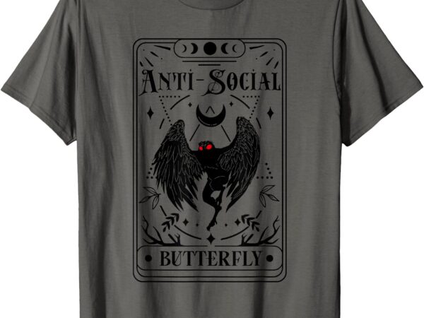 Mothman tarot card antisocial butterfly cryptozoologist t-shirt