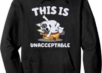 Muffin This Is Unacceptable Blue Tan Heeler Pullover Hoodie