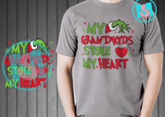 My Grandkids Stole My Heart Grinch SVG, Grinch SVG, Merry Christmas SVG