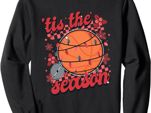 Nba portland trail blazers christmas tis the season sweatshirt