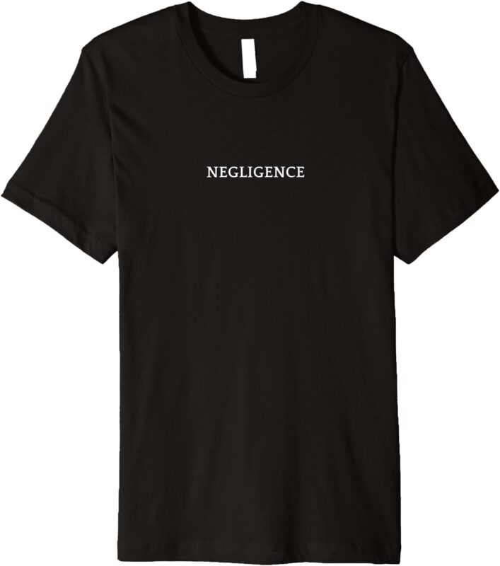 NEGLIGENCE English Word Apparel Premium T-Shirt