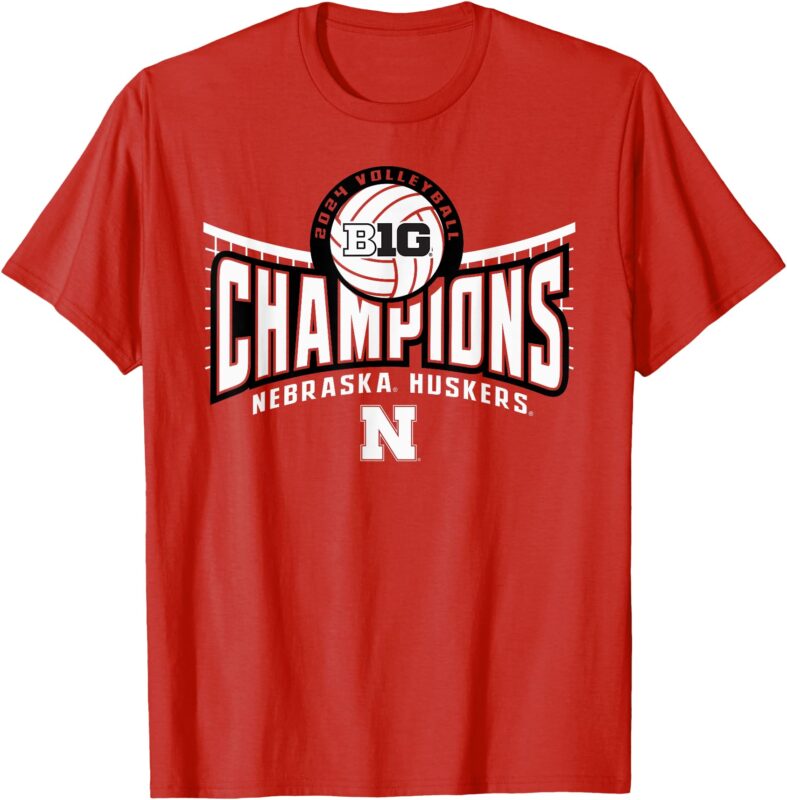 Nebraska Cornhuskers Big Ten Champs 2024 Women’s Volleyball T-Shirt