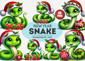 New Year Snake 2025. Tshirt, PNG.