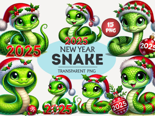 New year snake 2025. tshirt, png.