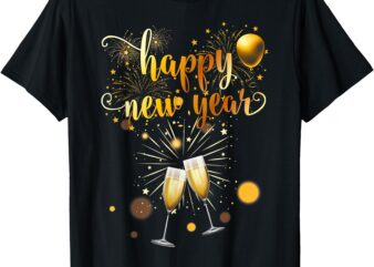 New Years Eve Party Supplies 2025 Happy New Year Fireworks T-Shirt