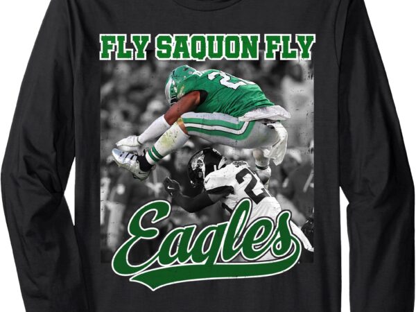 No look reverse hurdle fly saquon fly football barkley long sleeve t-shirt