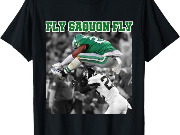 No look reverse hurdle fly saquon fly football barkley t-shirt