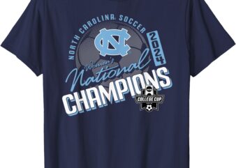 North Carolina Tar Heels National Champs 2024 W Soccer Navy T-Shirt