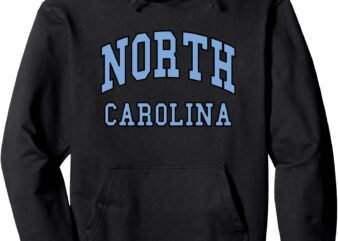 North Carolina – Throwback Design – Classic Pullover Hoodie