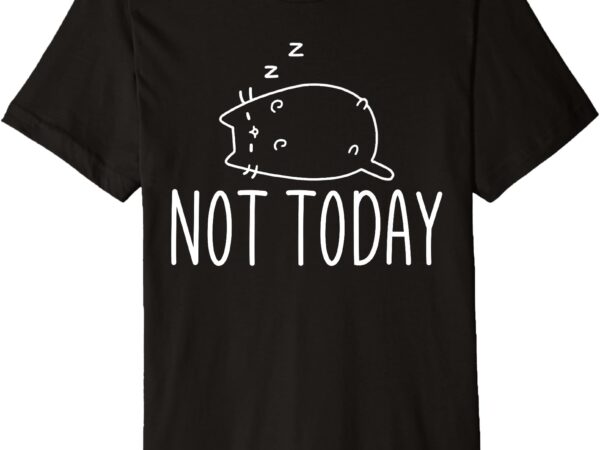 Not today crazy cat t-shirts graphic cute funny premium t-shirt