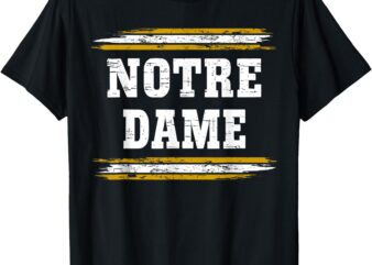 Notre Dame Indiana IN Vintage Athletic Varsity Design T-Shirt