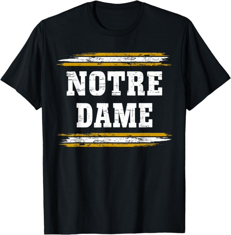 Notre Dame Indiana IN Vintage Athletic Varsity Design T-Shirt