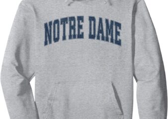 Notre Dame Retro Vintage Athletic Sports Design 80’s Style Pullover Hoodie