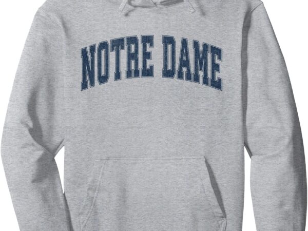 Notre dame retro vintage athletic sports design 80’s style pullover hoodie