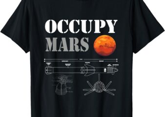 Occupy Mars starship rocket T-Shirt