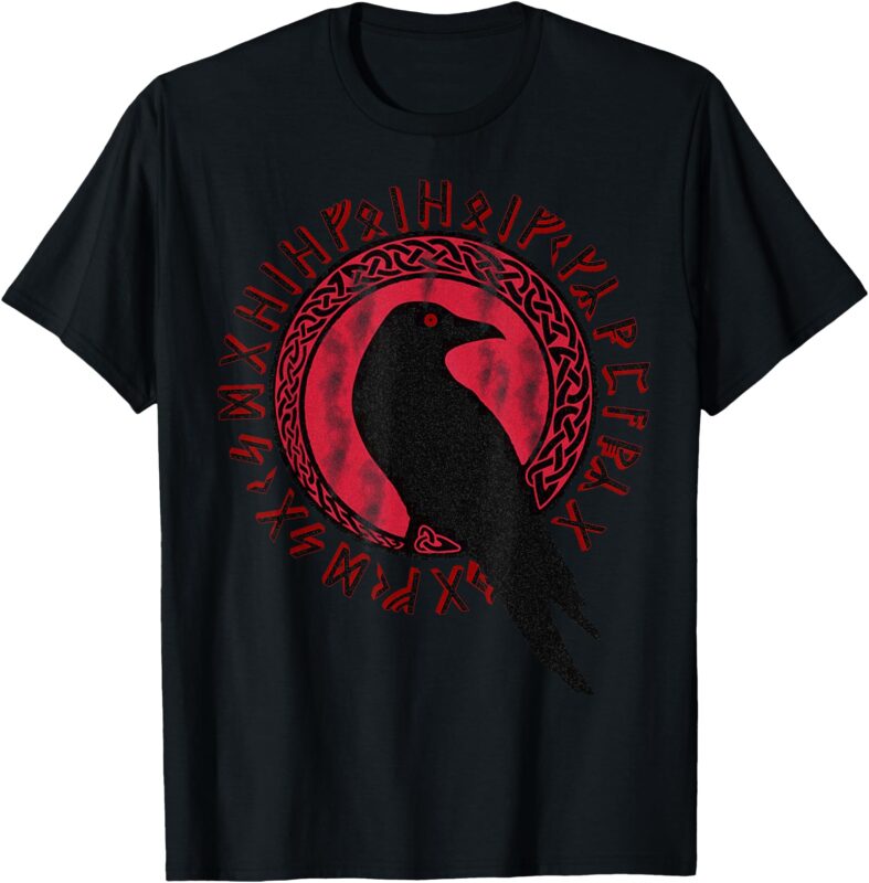 Odin Ravens Huginn & Muninn VEGVISIR TShirt Vikings Myth Tee T-Shirt