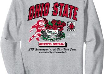 Ohio State Buckeyes Rose Bowl 2024-25 CFP Quarterfinal Gray Sweatshirt