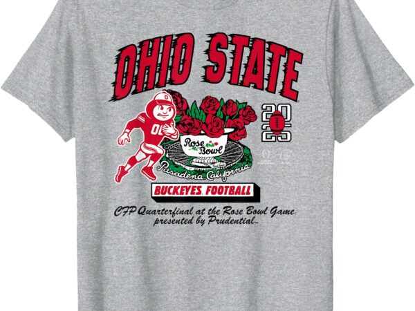 Ohio state buckeyes rose bowl 2024-25 cfp quarterfinal gray t-shirt