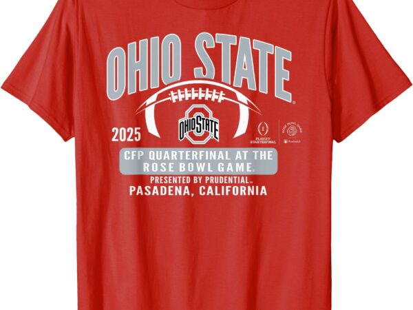 Ohio state buckeyes rose bowl 2024-25 cfp quarterfinal red t-shirt