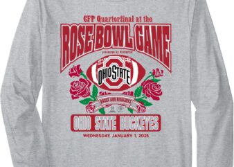 Ohio State Buckeyes Rose Bowl CFP 2024-2025 Football Game Long Sleeve T-Shirt