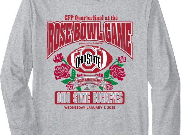 Ohio state buckeyes rose bowl cfp 2024-2025 football game long sleeve t-shirt