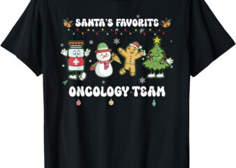 Oncology Christmas Crew Chemotherapy Nurse Techs NP CAN T-Shirt