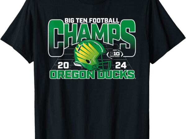 Oregon ducks big ten champs 2024 football helmet black t-shirt