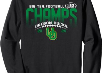 Oregon Ducks Big Ten Champs 2024 Football Icon Black Sweatshirt