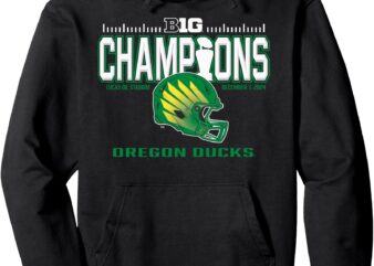 Oregon Ducks Big Ten Champs 2024 Football Locker Room Pullover Hoodie