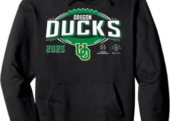 Oregon Ducks CFP Quarterfinal Rose Bowl 2024-2025 Black Pullover Hoodie