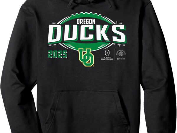 Oregon ducks cfp quarterfinal rose bowl 2024-2025 black pullover hoodie t shirt design online